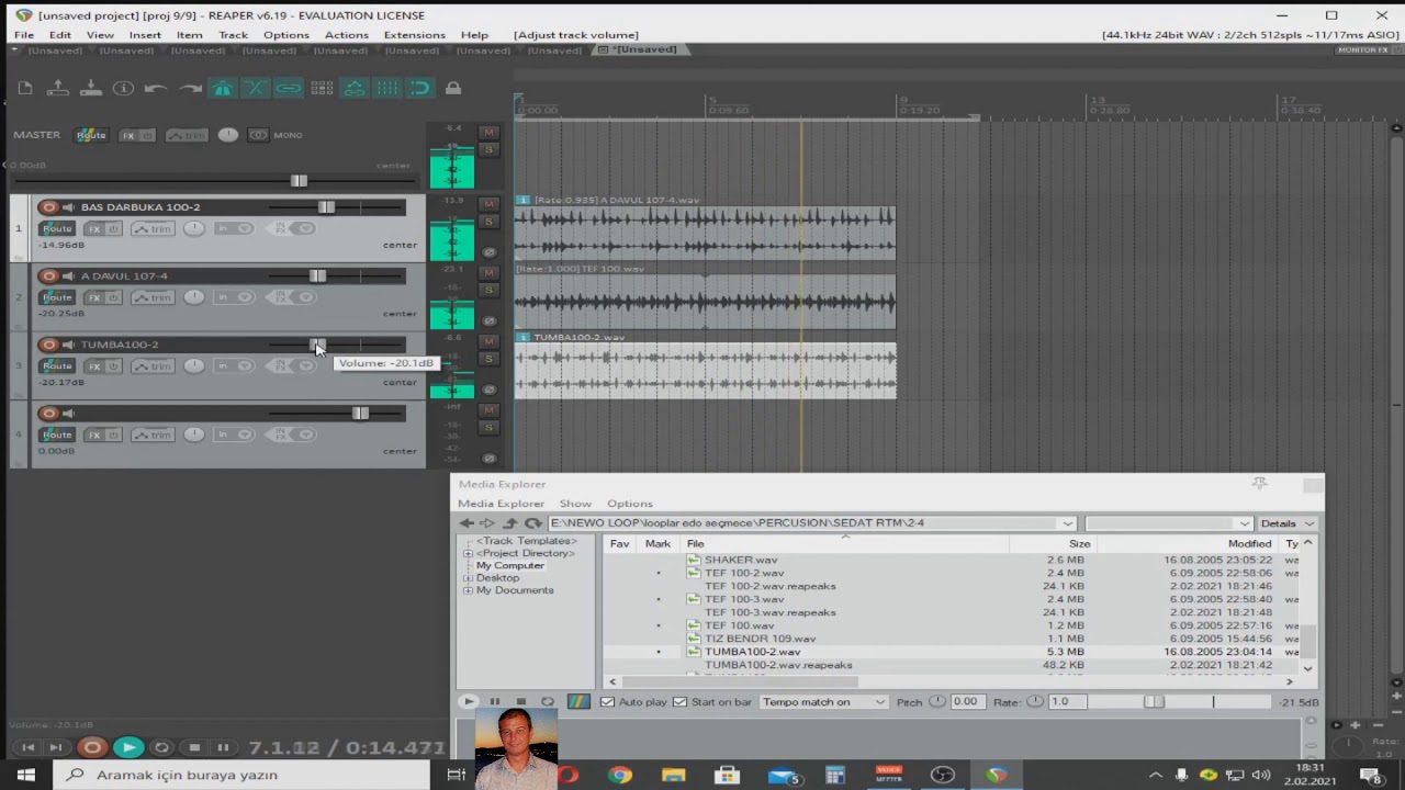 reaper loop ve media explorer kullanımı