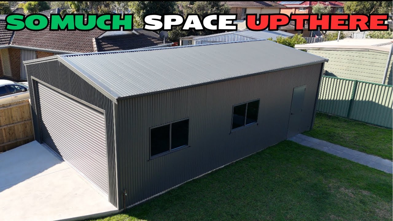 I BUILT MY DREAM SHED AND ADDED A  STORAGE MEZZANINE