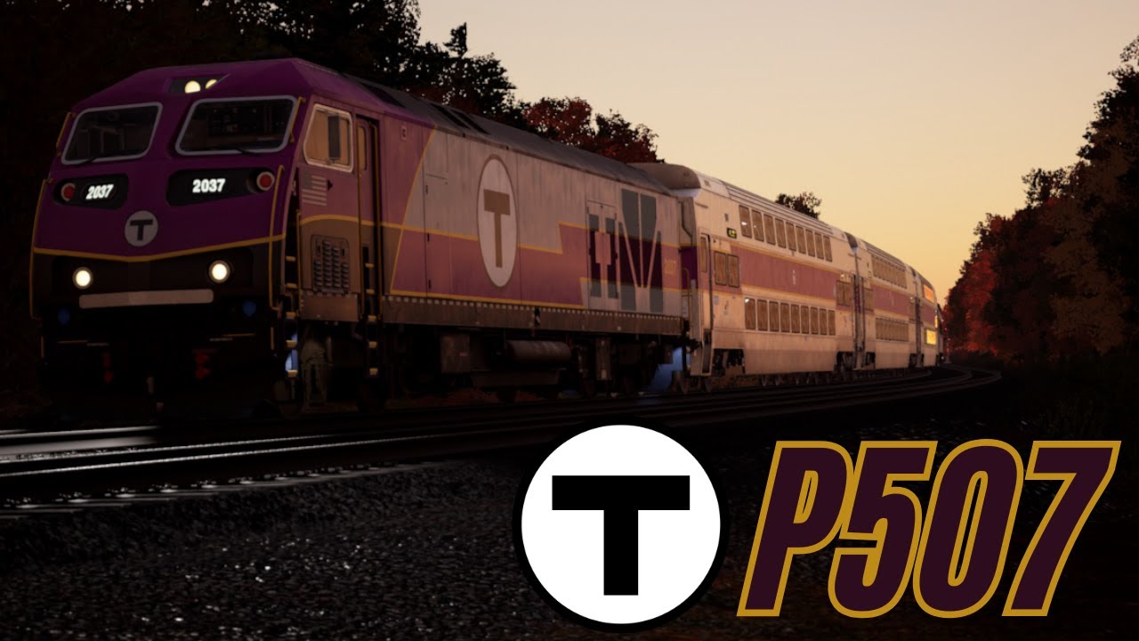 TSW5: MBTA Express Service P507 From Boston South Station To Worcester. MBTA Worcester Line.