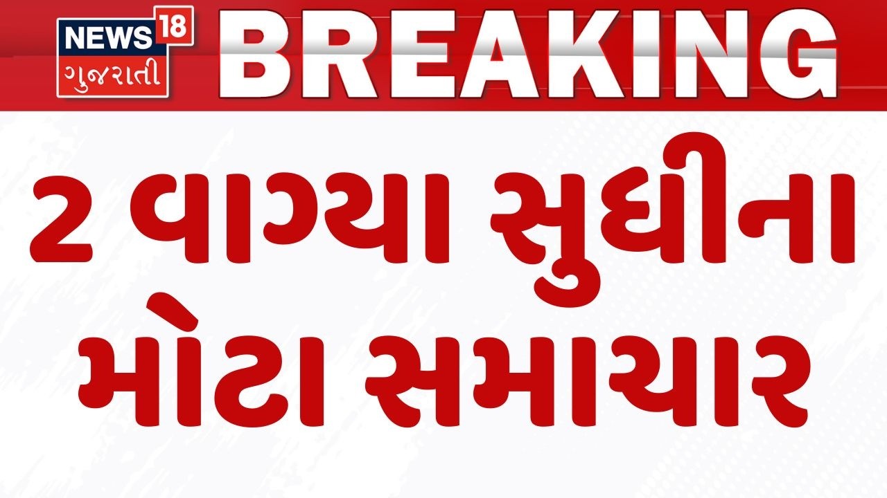 Gujarat Breaking News |  2 વાગ્યા સુધીના તમામ મહત્વના સમાચાર | Breaking News | News of The Day