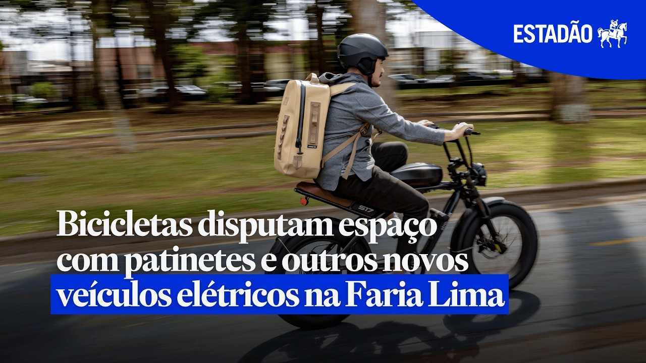 Bicicletas disputam espaço com patinetes e outros novos veículos elétricos na Faria Lima