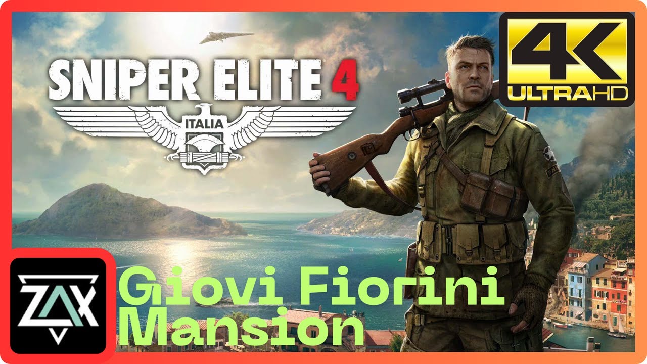 SNIPER ELITE IV | GIOVI FIORINI MANSION | GAMEPLAY WALKTHROUGH | 4K 60FPS ULTRA | NO COMMENTARY