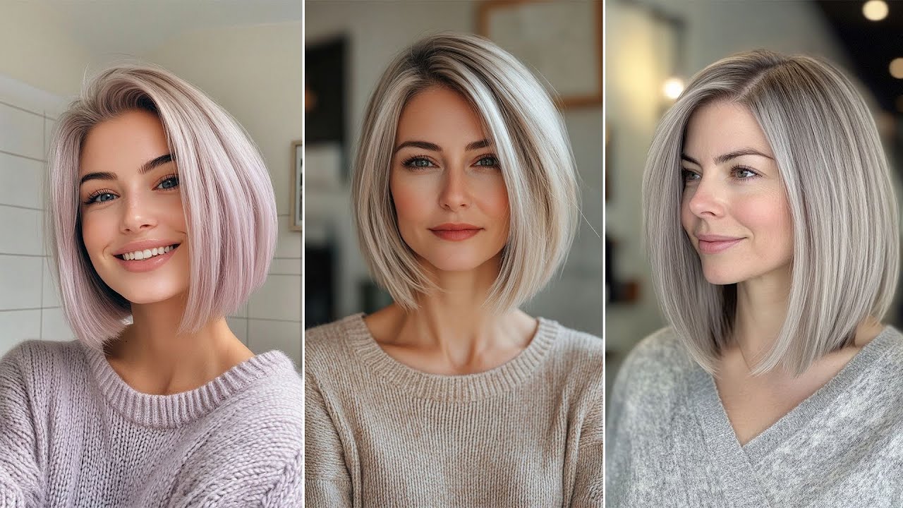 Стильные и современные образы для седых волос в 2026 году 💇 Отращивание стрижки «пикси» до «боб» ...