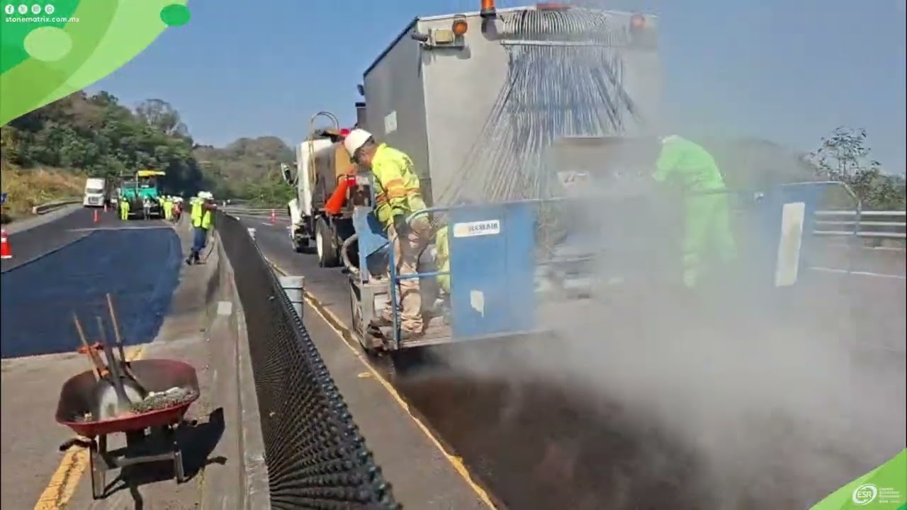 Riego de sello con Fibra