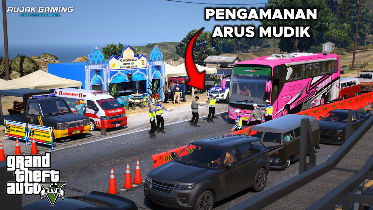 Pengamanan Arus Mudik Lebaran 2025 - GTA 5 Mod Polisi Indonesia