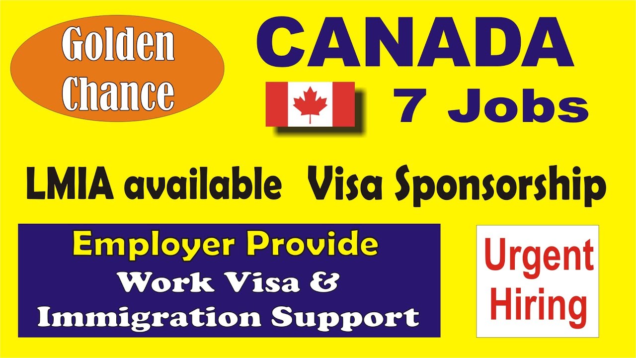 BIG CHANCE Jobs in Canada | Employer provide LMIA Visa Sponsorship | Urgent Hiring | Canadian Dream