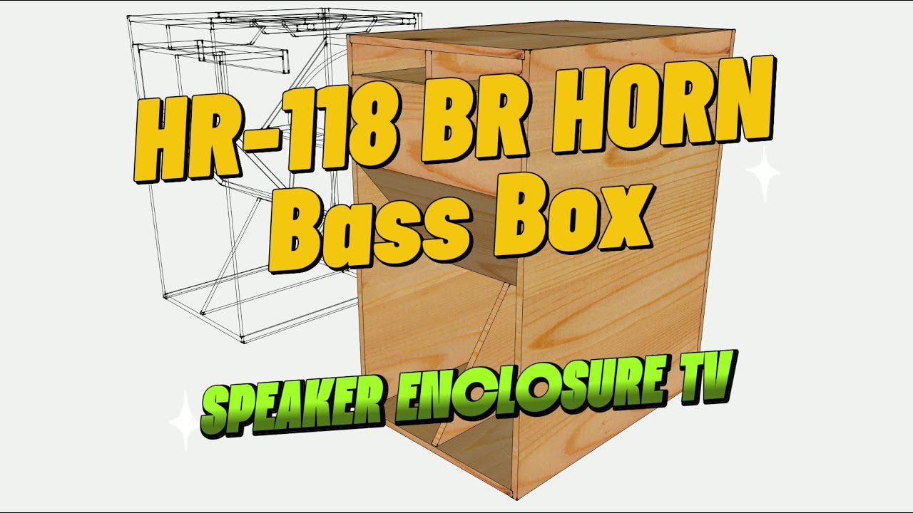 HR-118 BR Horn | Bass Reflex Horn Hybrid | 3D Modeling in SketchUp #speakerenclosuretv