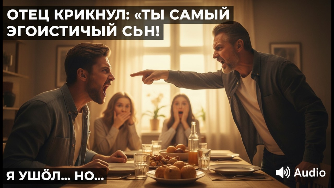 ОТЕЦ КРИКНУЛ ЗА УЖИНОМ: «ТЫ САМЫЙ ЭГОИСТИЧНЫЙ СЫН!» Я УШЁЛ... НО ПРАВДА ВЫШЛА НАРУЖУ
