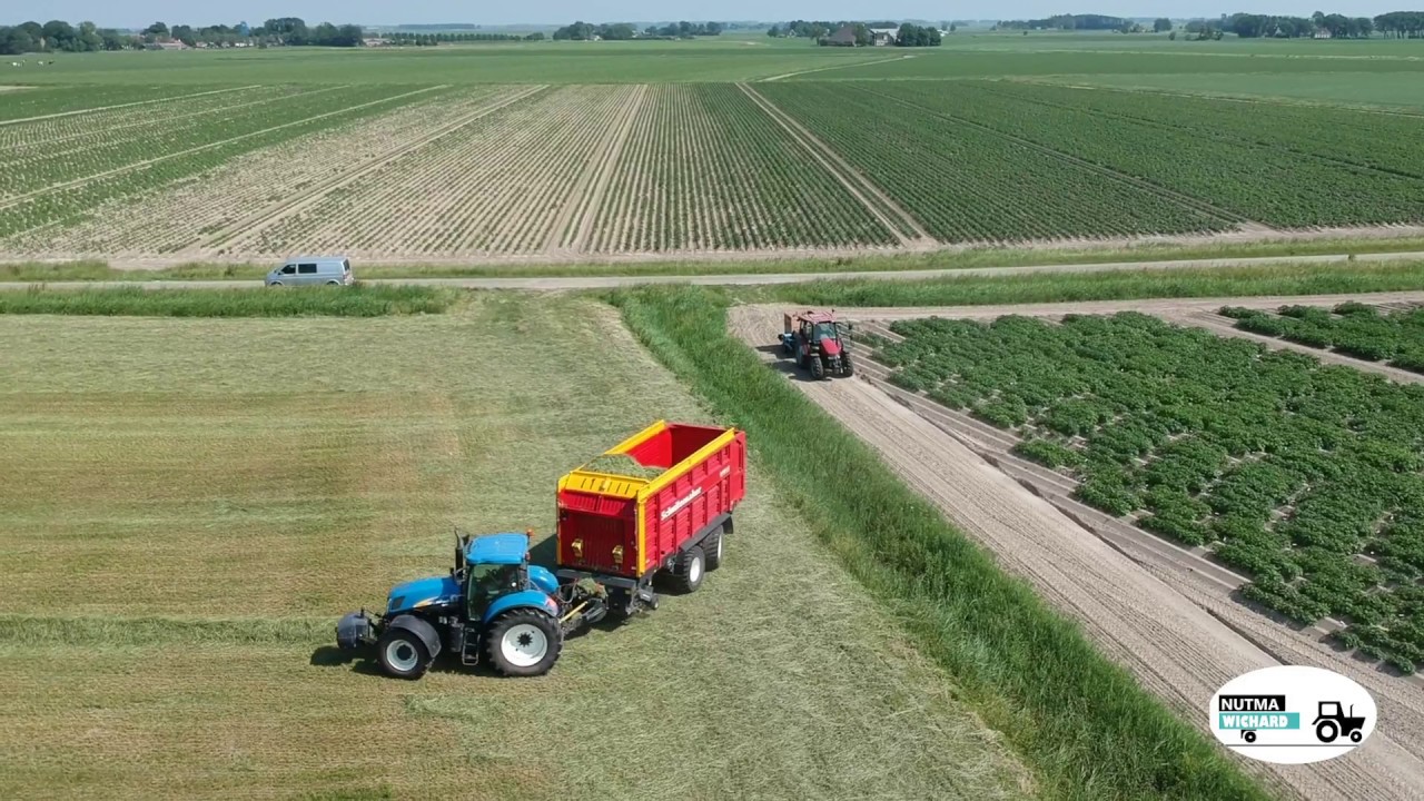 Grasoogst met Schuitemaker Rapide 6600 en KRONE 6XL GL (2018)