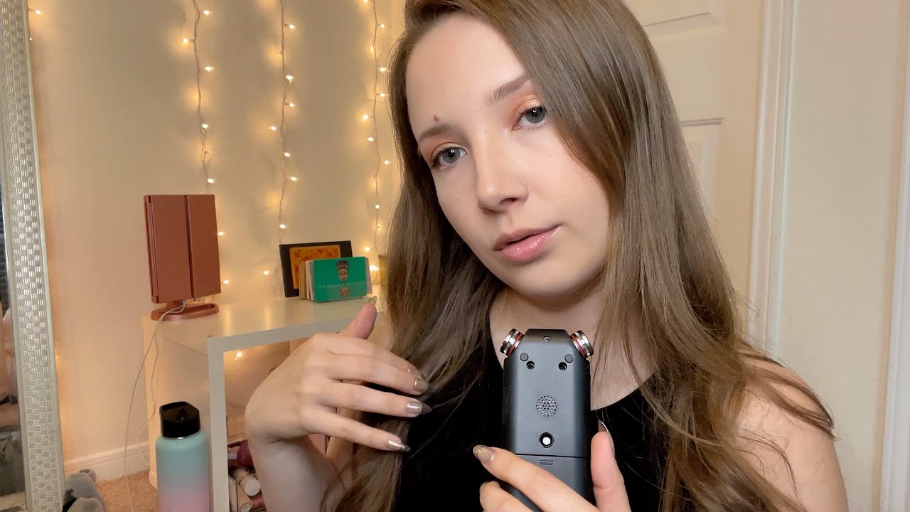 ASMR| Tascam Close Whisper (brushing, gentle blowing, mouth sounds)✨
