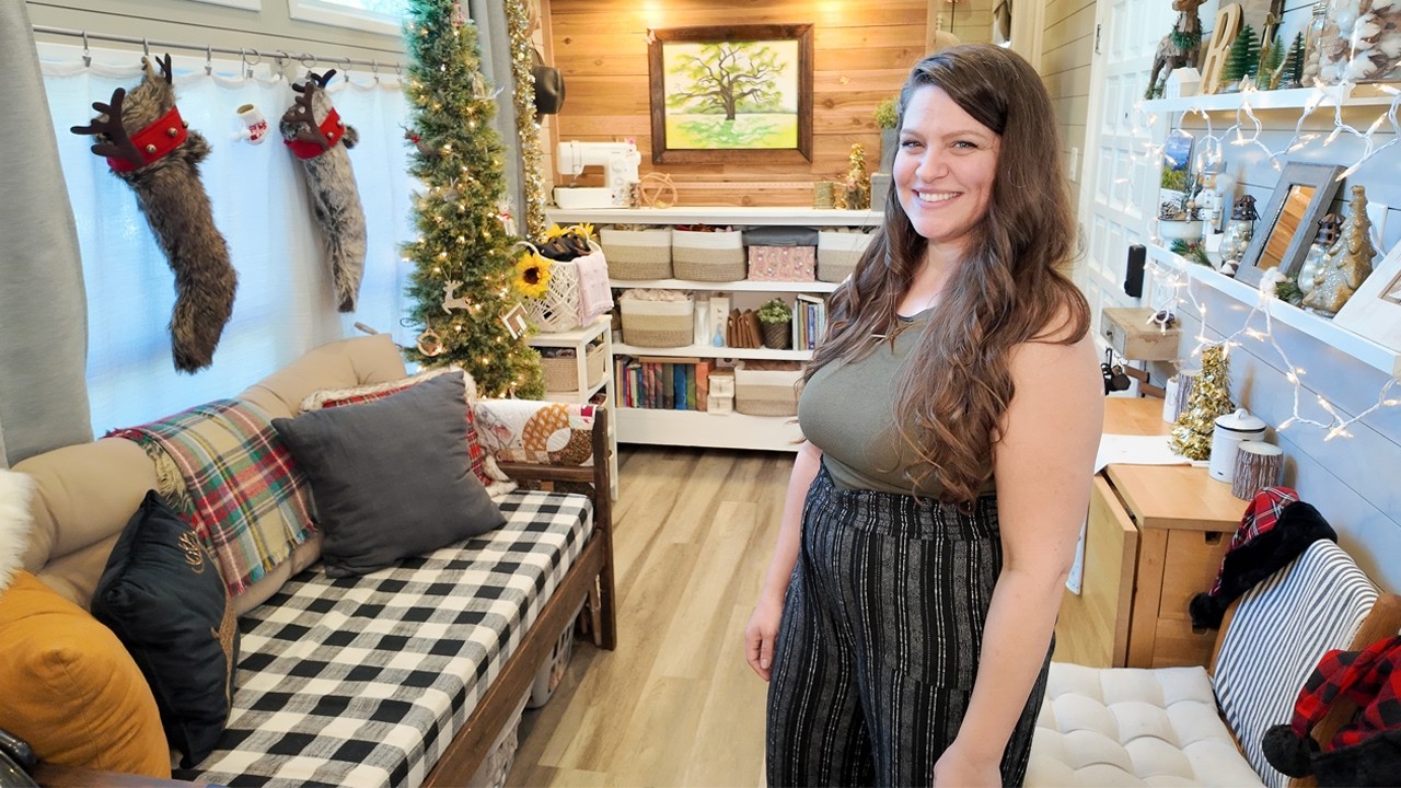 My family's beautiful Tiny Home w/ a new baby