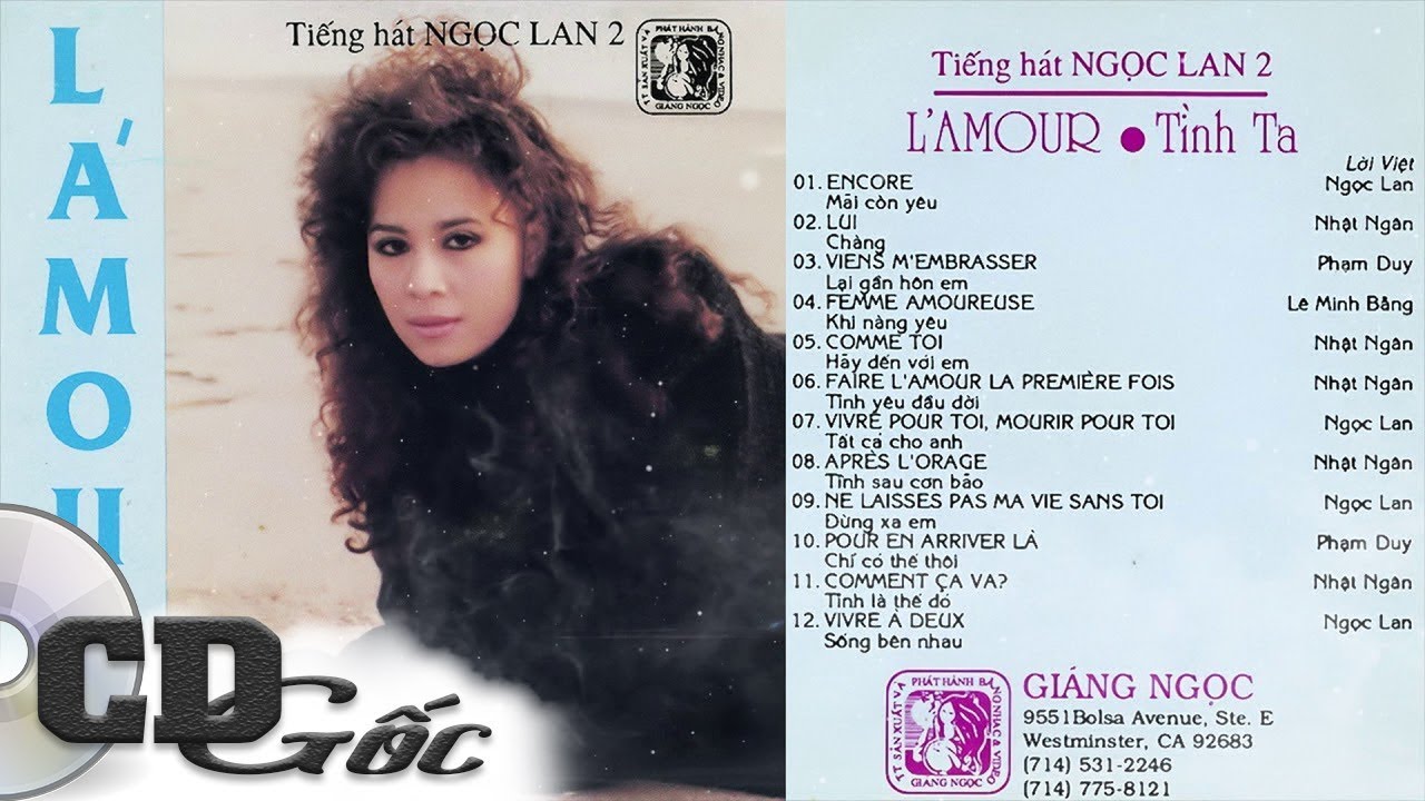 CD TIẾNG HÁT NGỌC LAN 2 - Tình Ta - Nhạc Tình Hải Ngoại Bất Hủ Danh Ca NGỌC LAN (Giáng Ngọc 2)