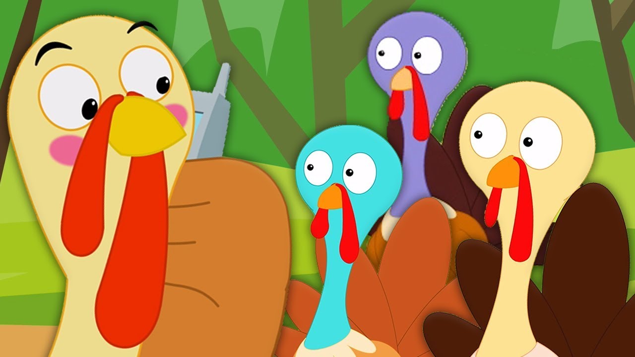 cinq petites dindes | chanson pour les enfants | Five Little Turkeys | Zebra Fran&ccedil;aise