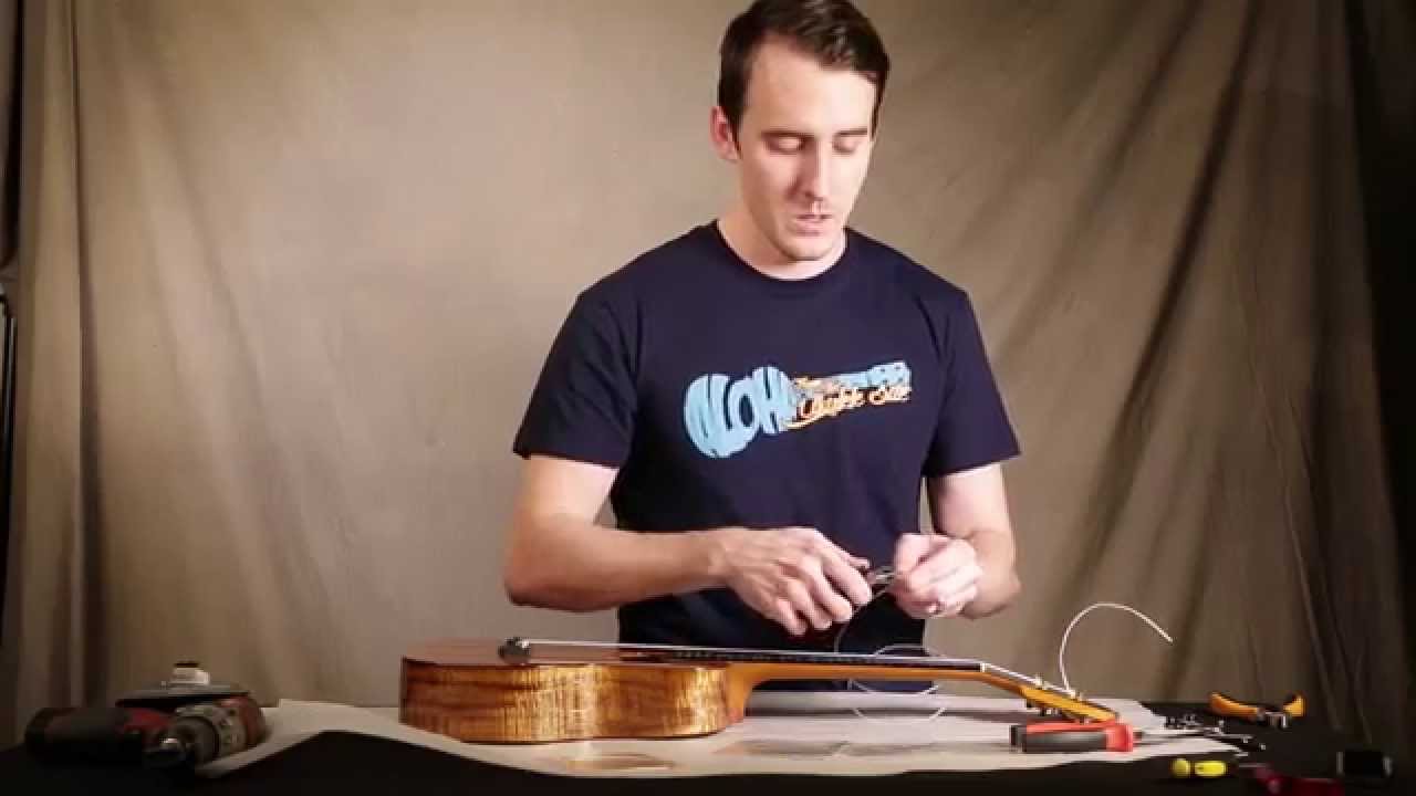 Ukulele Restringing Tutorial   4 Bridges & 2 Headstocks