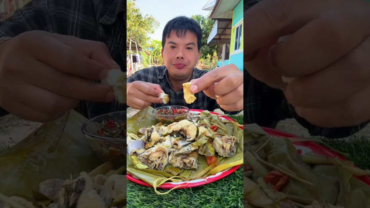 นึ่งปลาคอใหญ่ไข่เน้นๆแจ่วแซ่บมากๆ