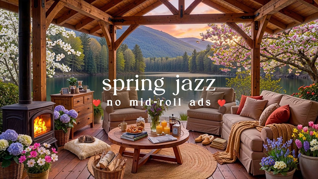 🌸 Springtime Jazz (NO MID-ROLL ADS) &ndash; Warm Piano & Cozy Ambience for Relaxation & Focus