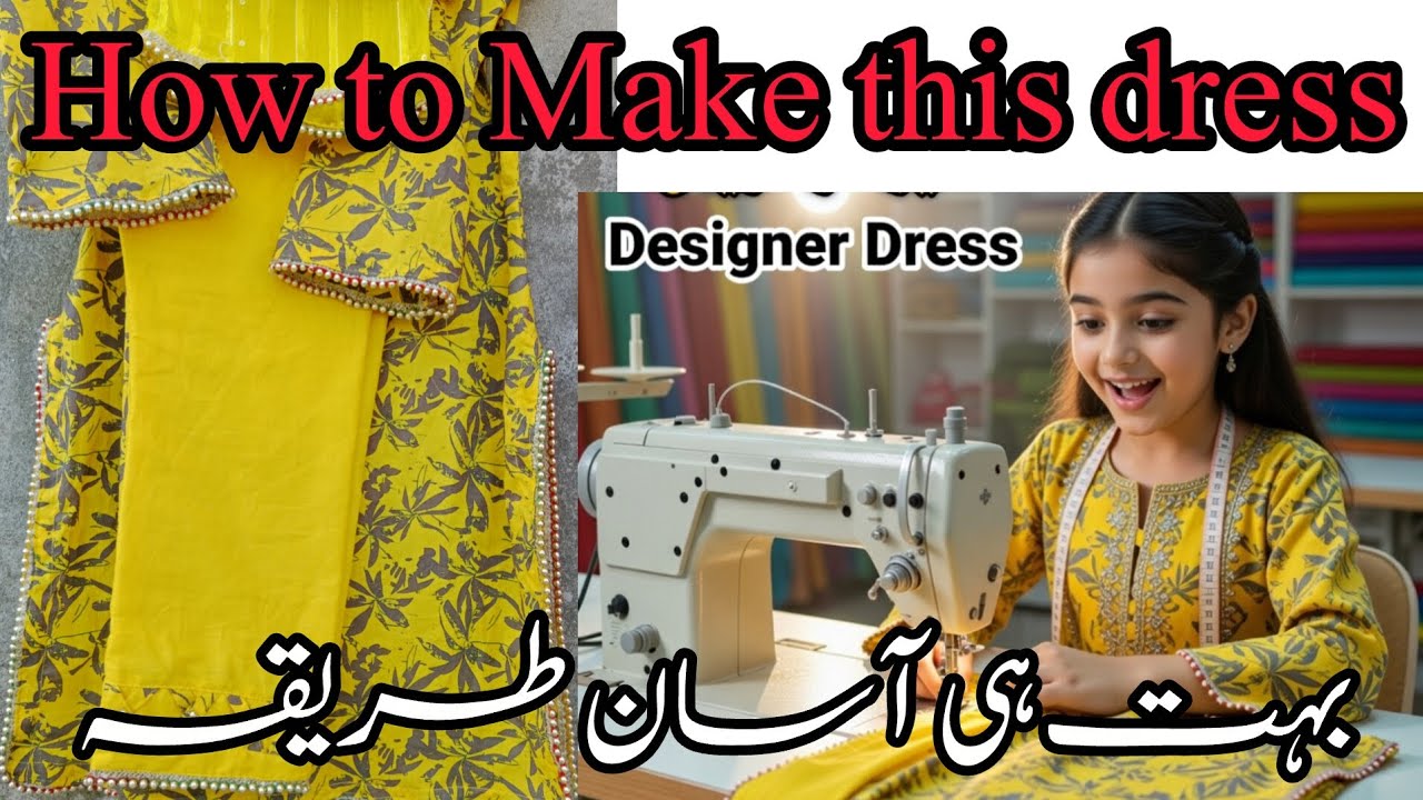 Beautiful Designer Dress Silai | Complete Step by Step Sewing Guide for Beginners #foryou #siwing 
