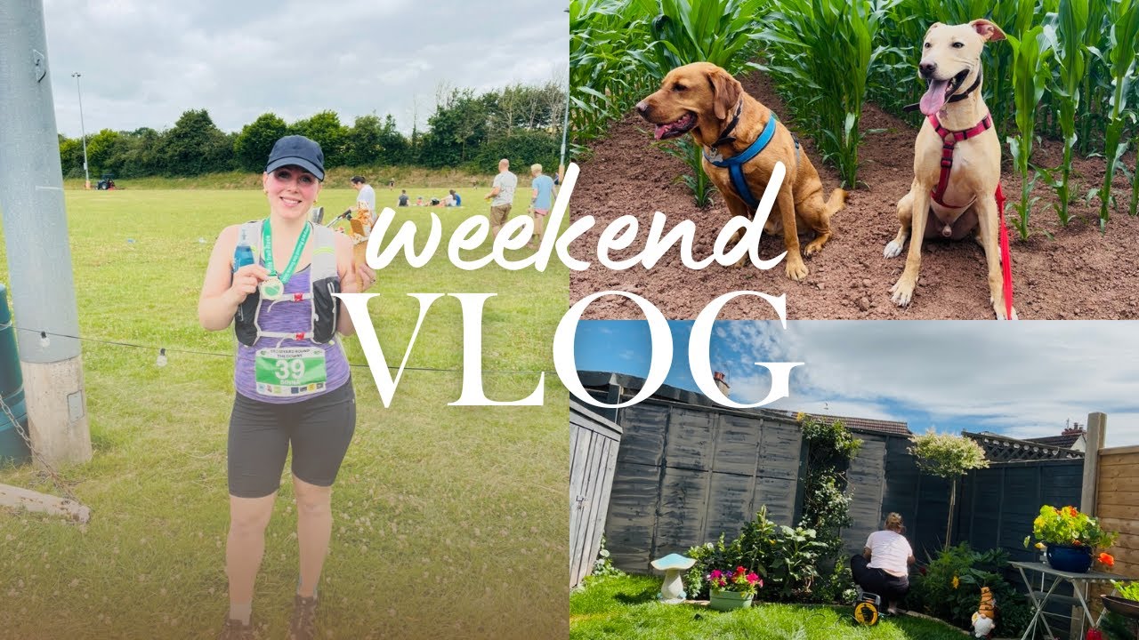 WEEKEND VLOG | food haul, b&m haul, countryside walks & 10km trail race