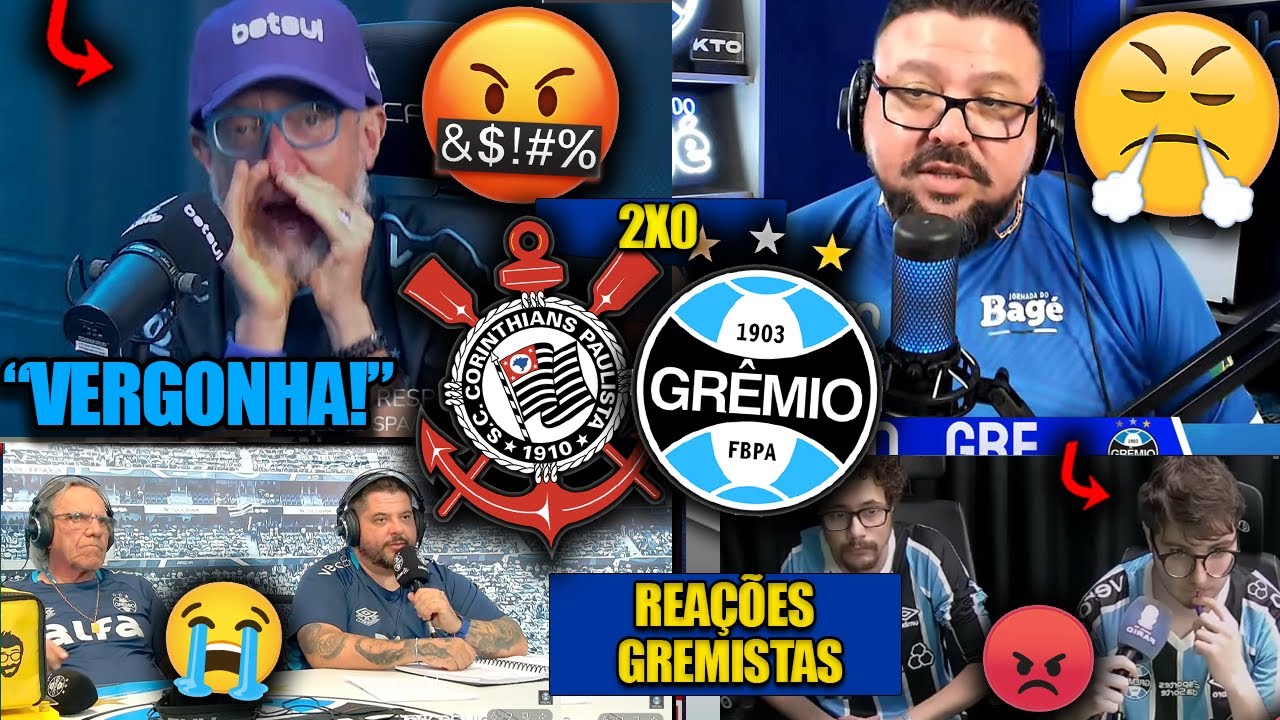 REAÇÕES dos GREMISTAS - CORINTHIANS 2X0 GRÊMIO - BRASILEIRÃO 2025 - REACT VAMOS RIR DO FARID E BAGÉ!