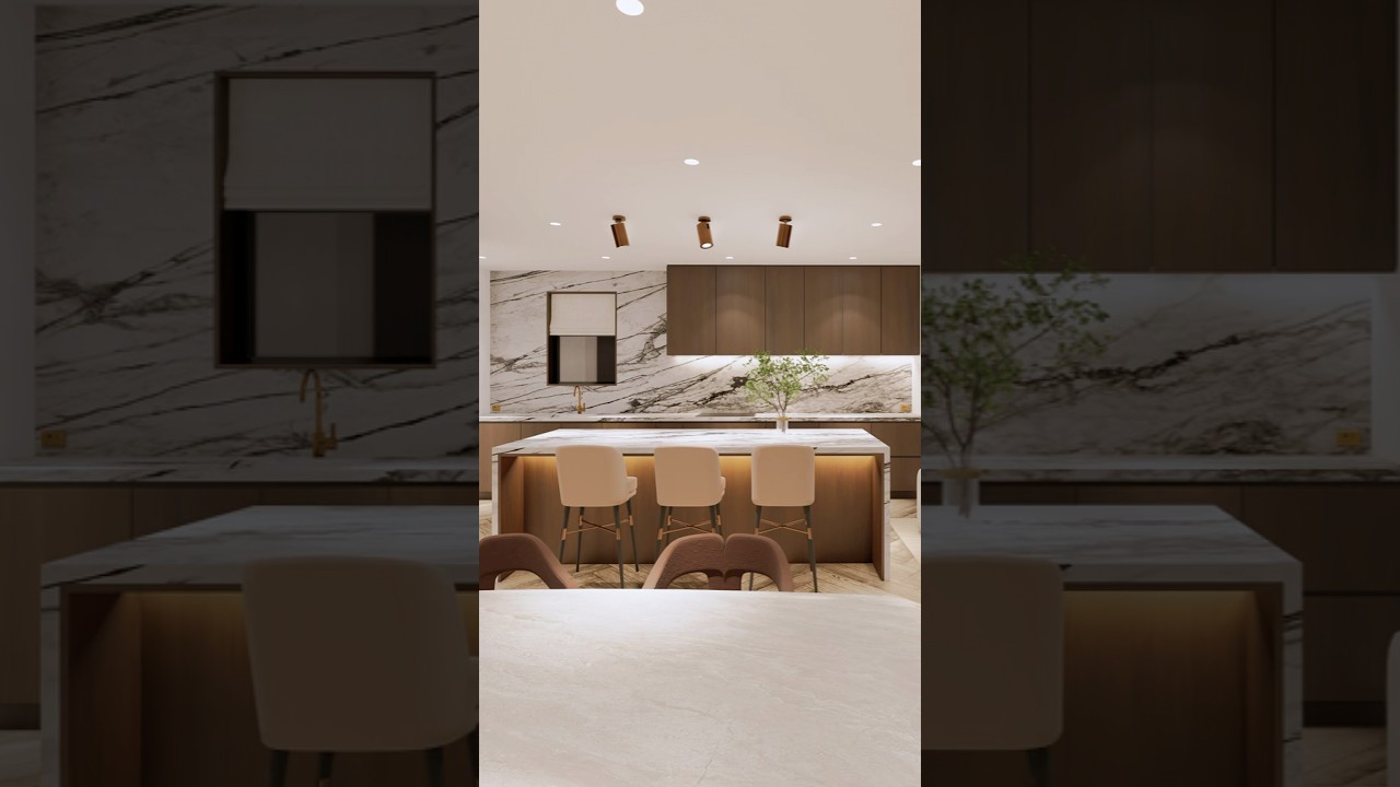 Luxurious Kitchen & Living room design in Melbourne Australia.