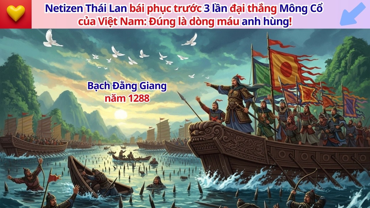 Netizen Thái Lan bái phục trước 3 lần đại thắng Mông Cổ của Việt Nam: Đúng là dòng máu anh hùng!