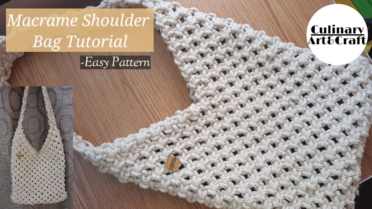 DIY Macrame Shoulder Bag | Easy And Simple Pattern Tutorial For Beginners | Macrame Bag