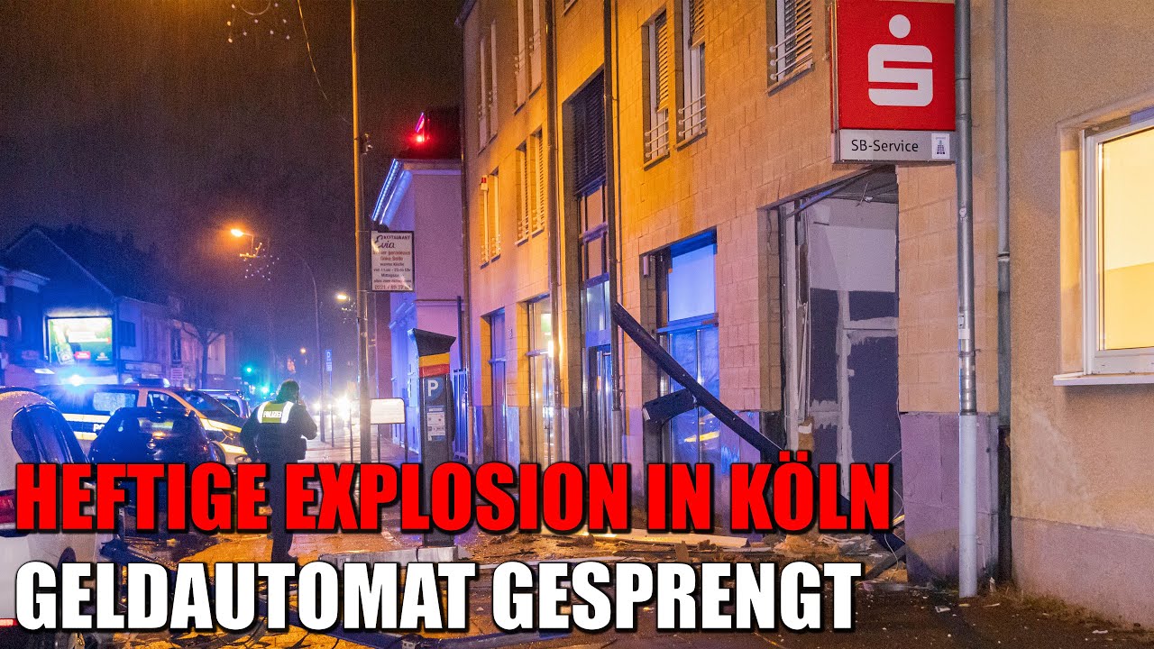 Heftige Explosion in Köln-Brück: Geldautomat gesprengt, Täter flüchtig | 22.12.2022