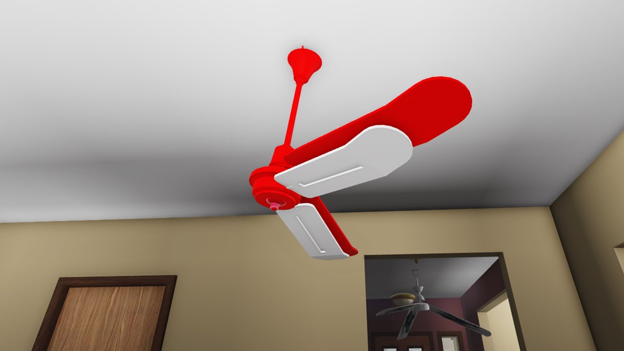 DIY Wobbly Ceiling Fan, Special Edition, Red and White