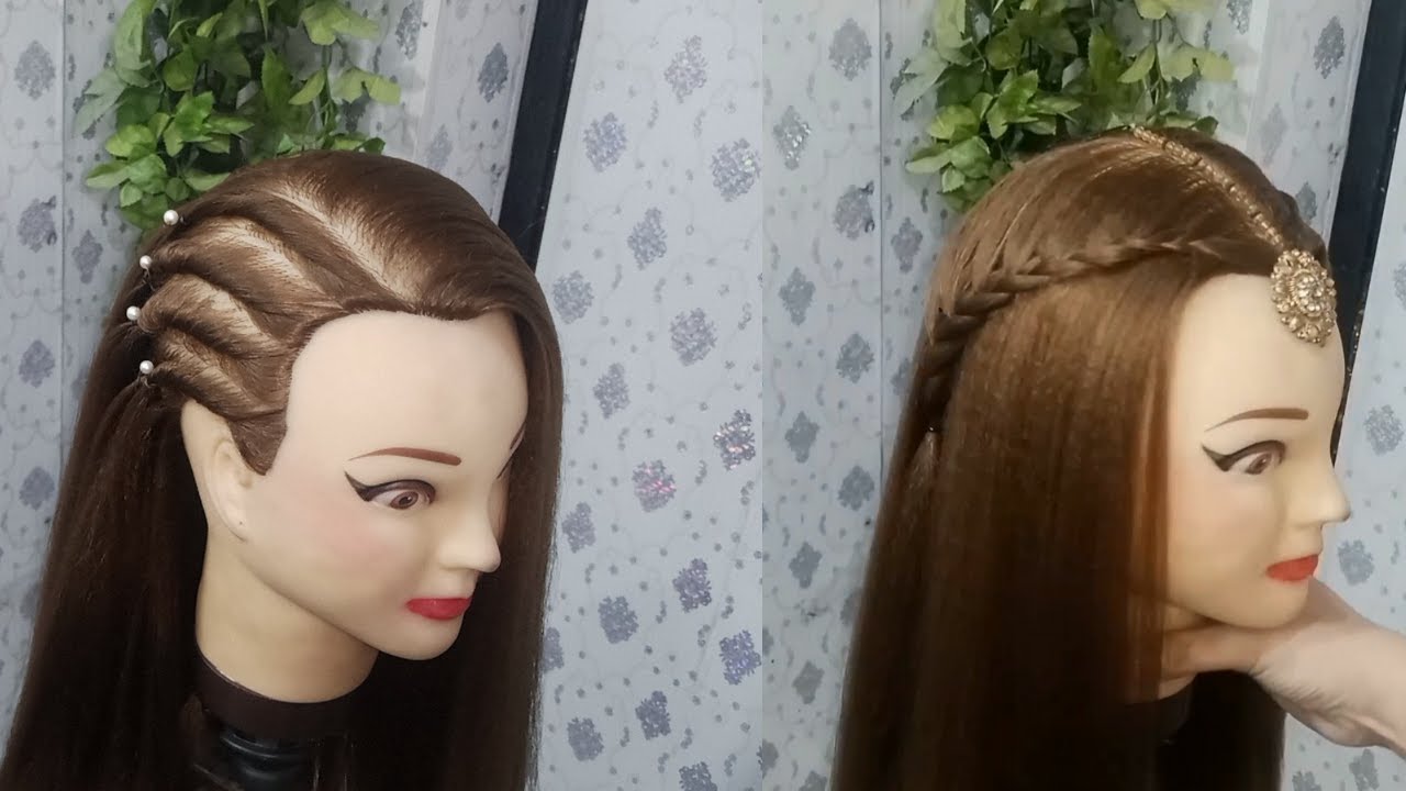 2 amazing hairstyles simple and easy, college girls hair style, short hair open hairstyles