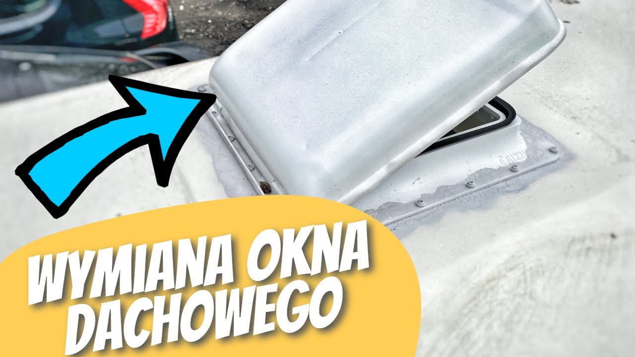 Wymiana starego okna dachowego w przyczepie kempingowej. Opróżnianie kasety toalety Thetford