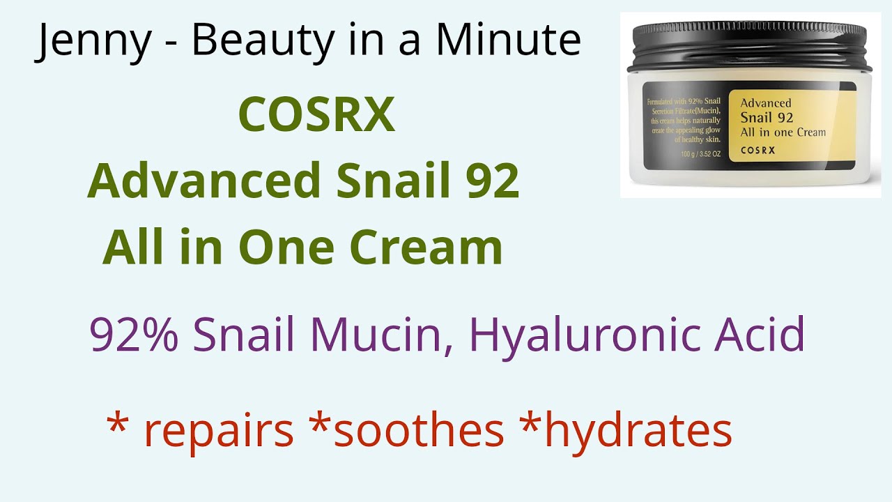 COSRX Advanced Snail 92 All In One Cream - Snail Mucin Anti Aging