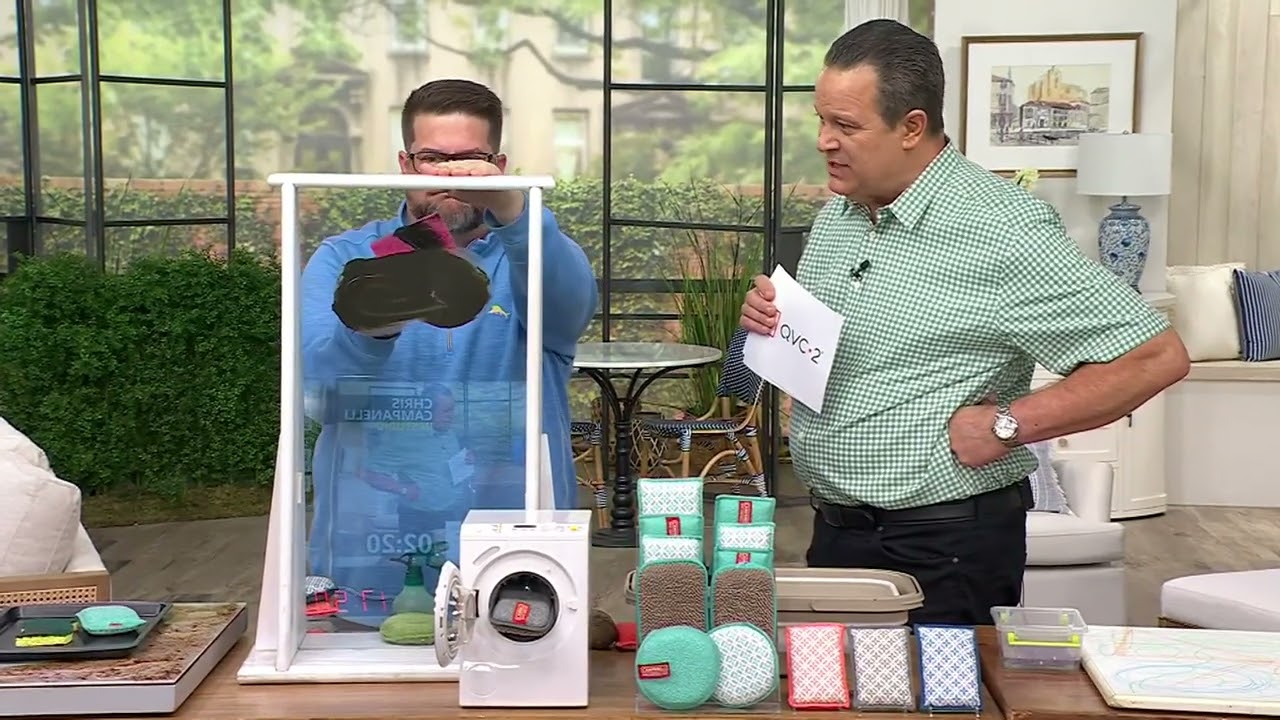 CAMPANELLI Microfiber & Diamondfiber Washable 10pc Sponge Set on QVC