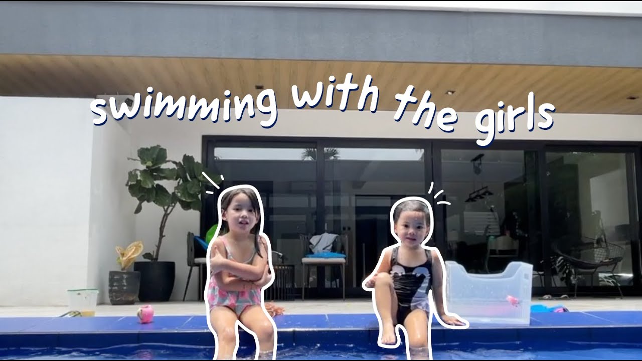 My little Mermaids. They are so brave in the pool!!! | Raw Vlog