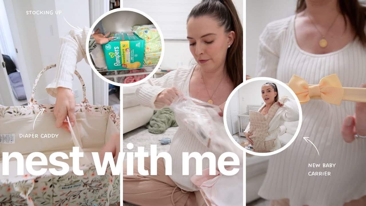 NESTING VLOG 👶🏼🍼✨💕 | baby clothes, new baby carrier, stocking up on essentials | THIRD TRIMESTER