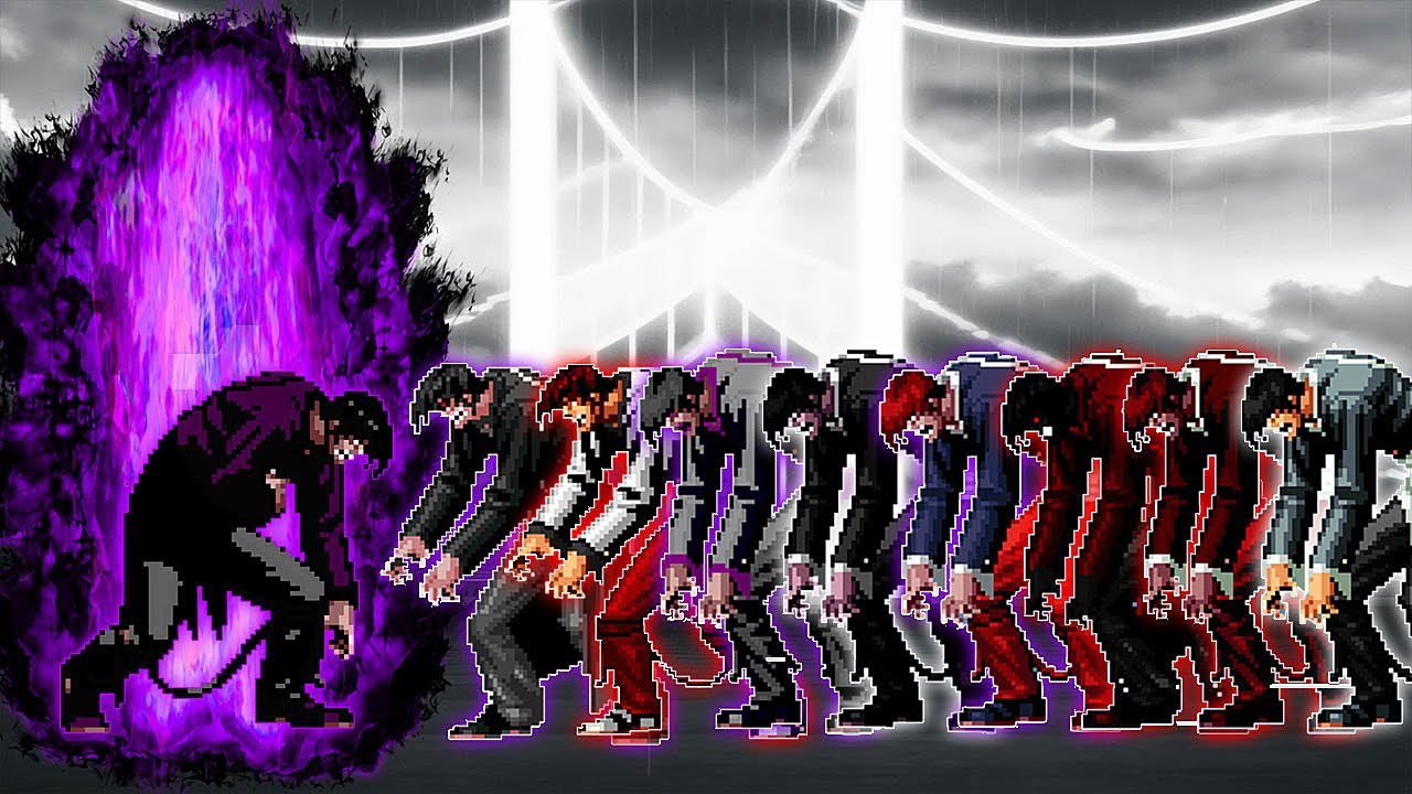 [KOF Mugen] Iori Yagami KM Vs 8 Zombie Iori Yagami Team