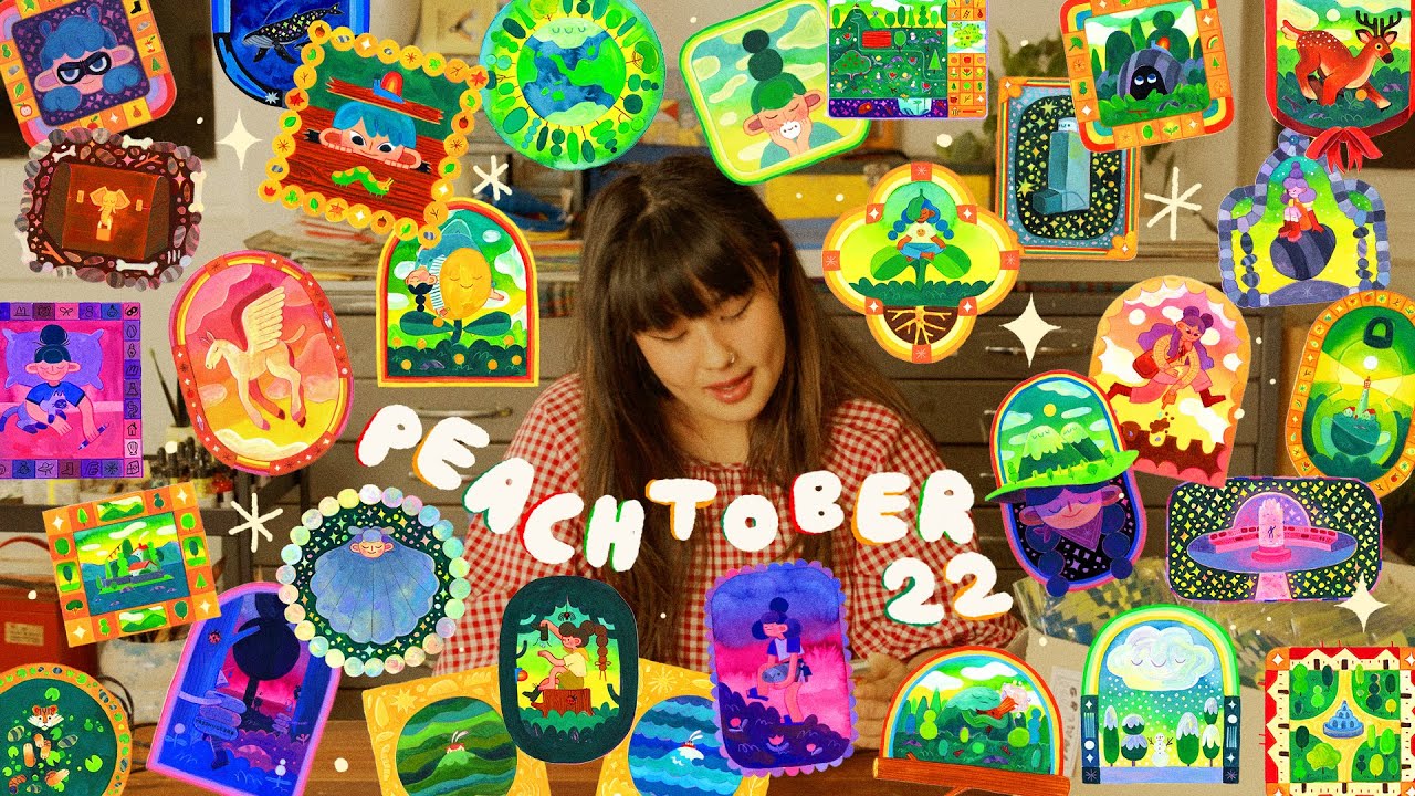 A PAINTING EVERY DAY FOR A MONTH ✷ PEACHTOBER 2022