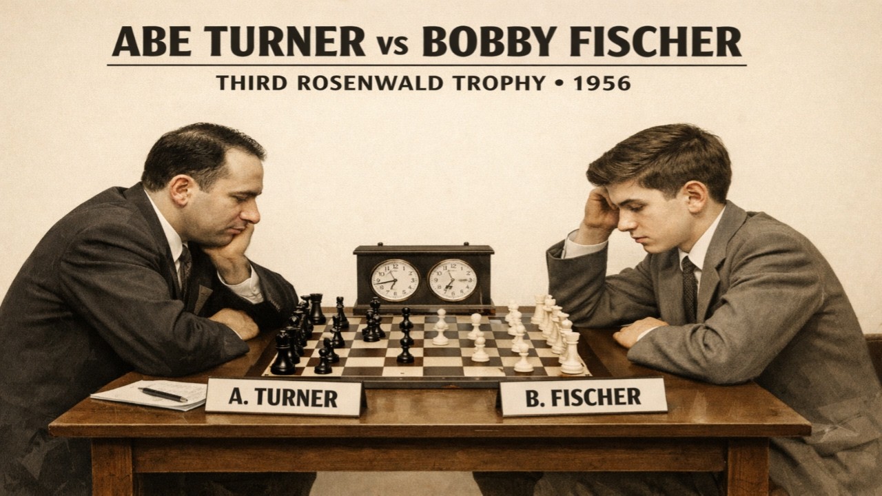 Abe Turner vs Bobby Fischer • Third Rosenwald Trophy. 1956