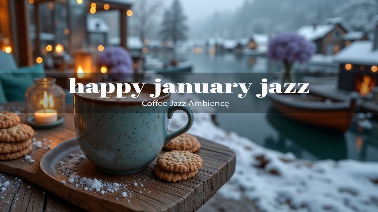 [Happy January Jazz Music] ☕ Relaxing Piano Jazz & Fireplace for Focus, Reading & Calm