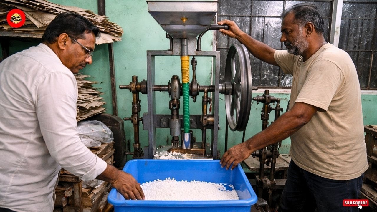 😮🔥Traditional Camphor Ball Production | Small-Scale Local Industry #hardworking #asmr #skills