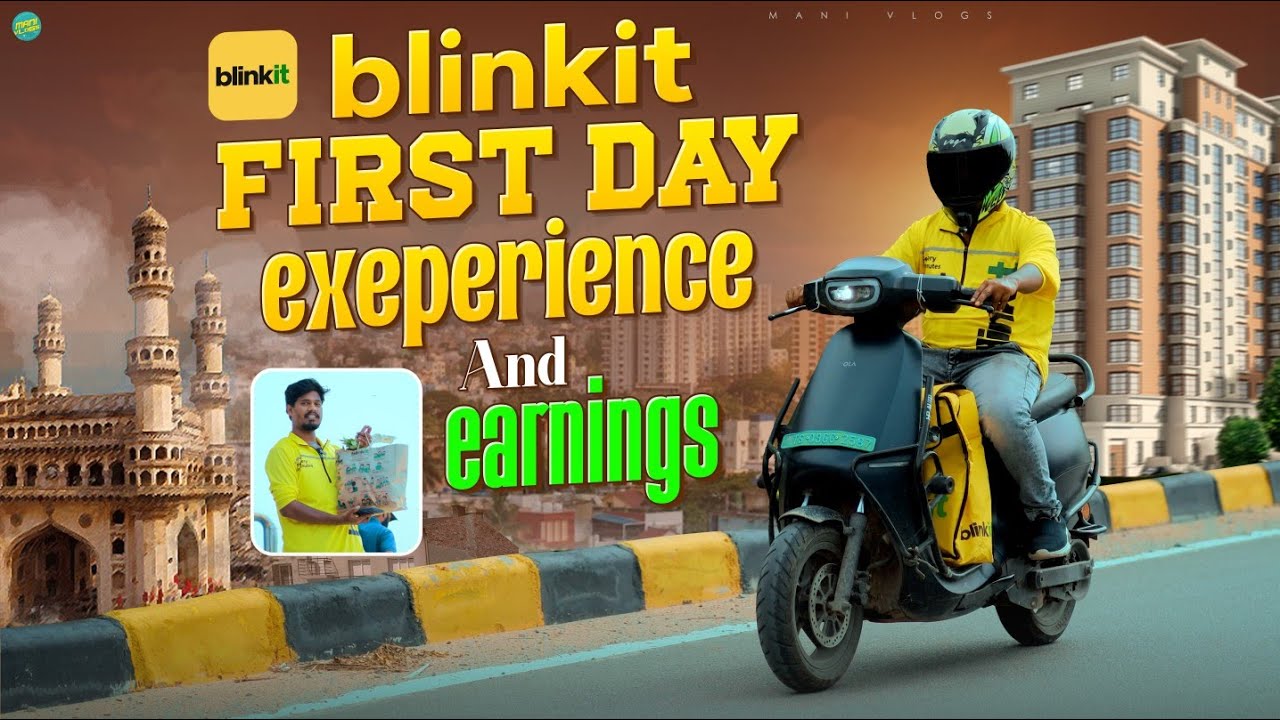“Blinkit Delivery Job First Day Experience in Telugu 🇮🇳🚴‍♂️