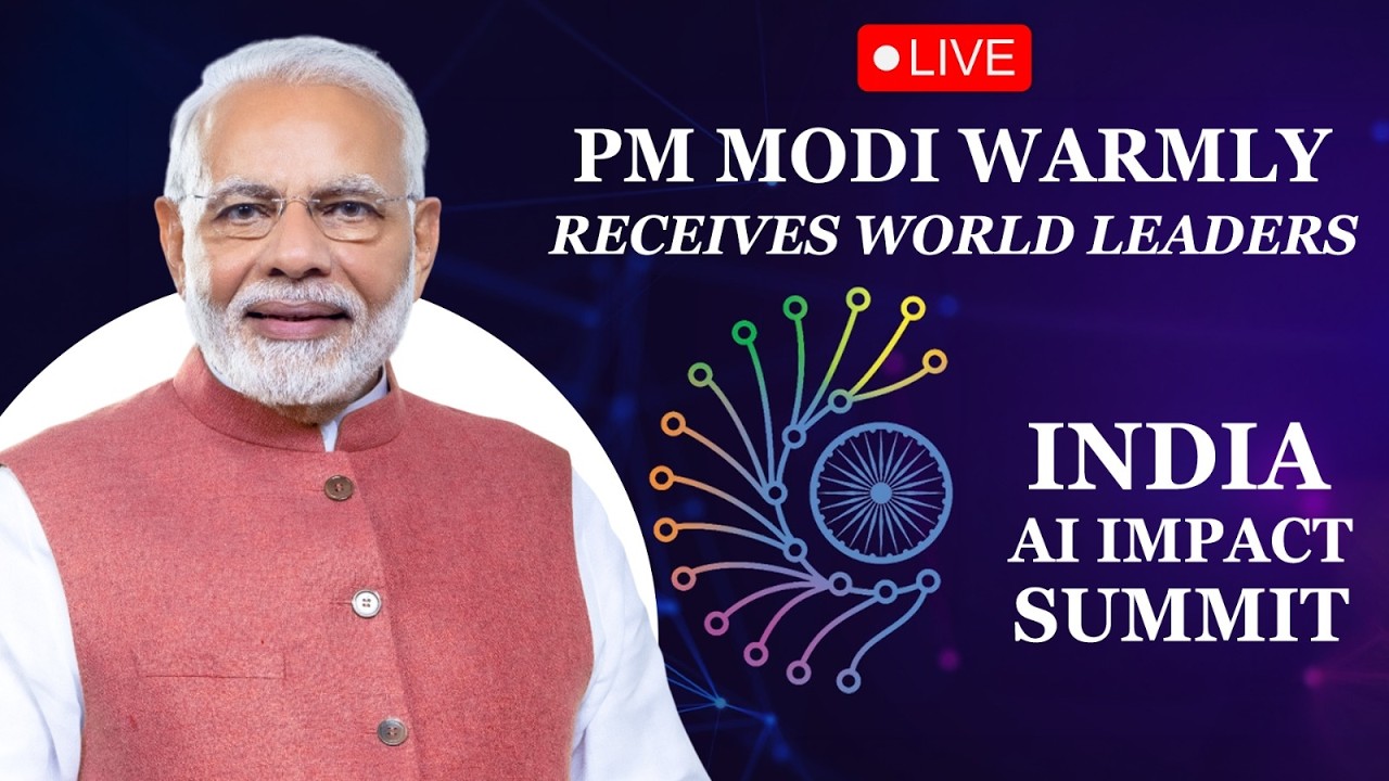 LIVE: PM Modi warmly receives world leaders for the India AI Impact Summit at Bharat Mandapam