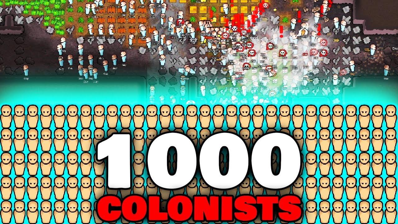 КП против 1000 КОЛОНИСТОВ против RIMWORLD #2