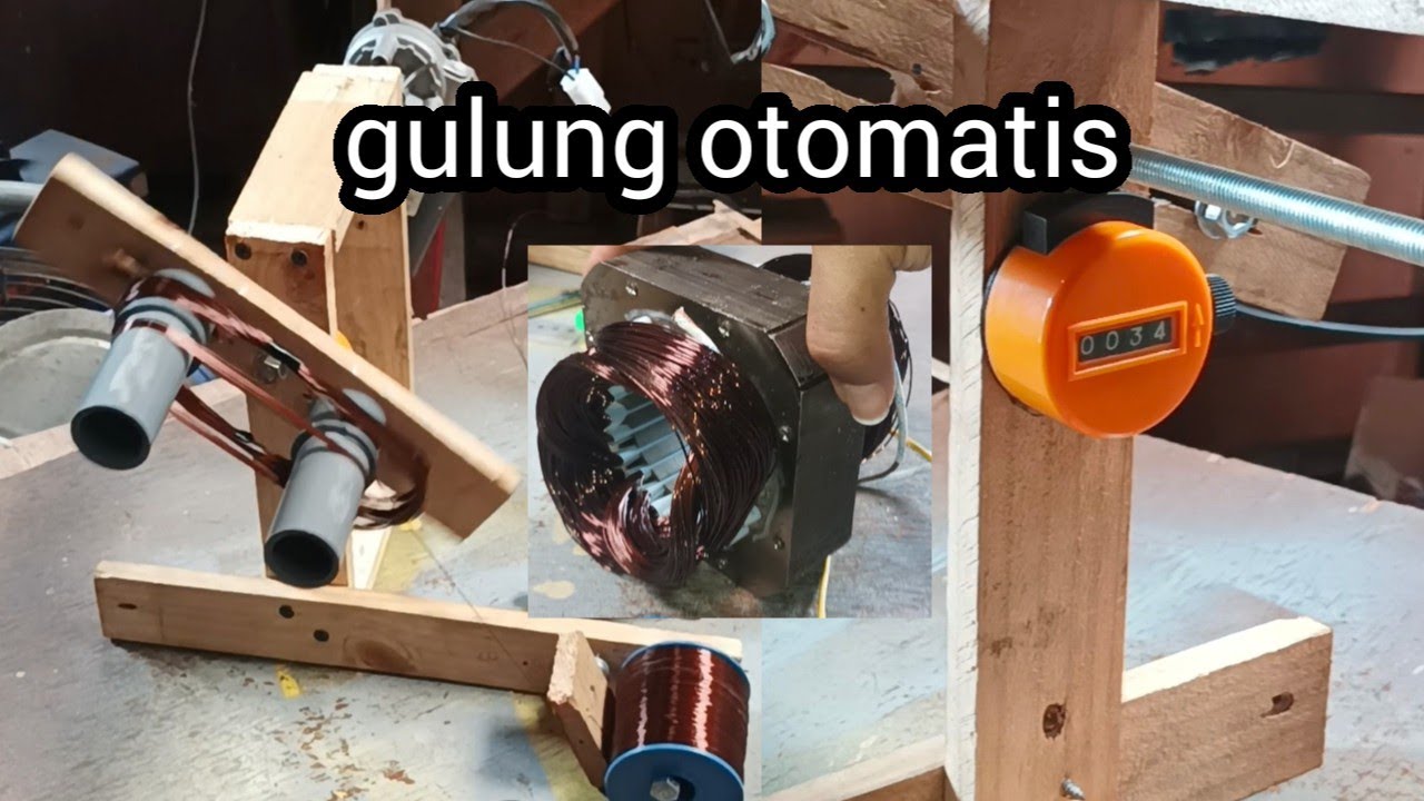 Cara mudah membuat Alat gulung dinamo otomatis