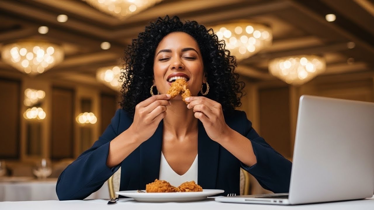 Korean CEO falls in love with a black girl who eats chicken at a billionaire banquet 