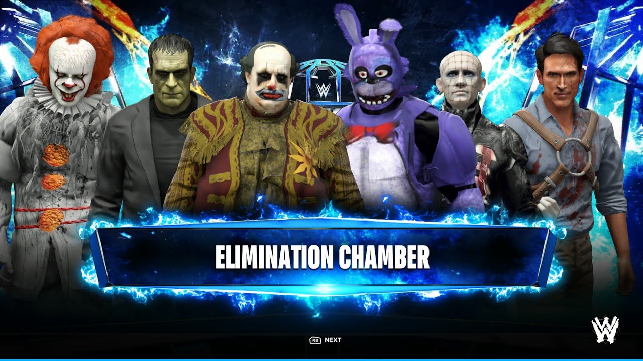 wwe2k24 : Horror Monster Mash Elimination Chamber Match