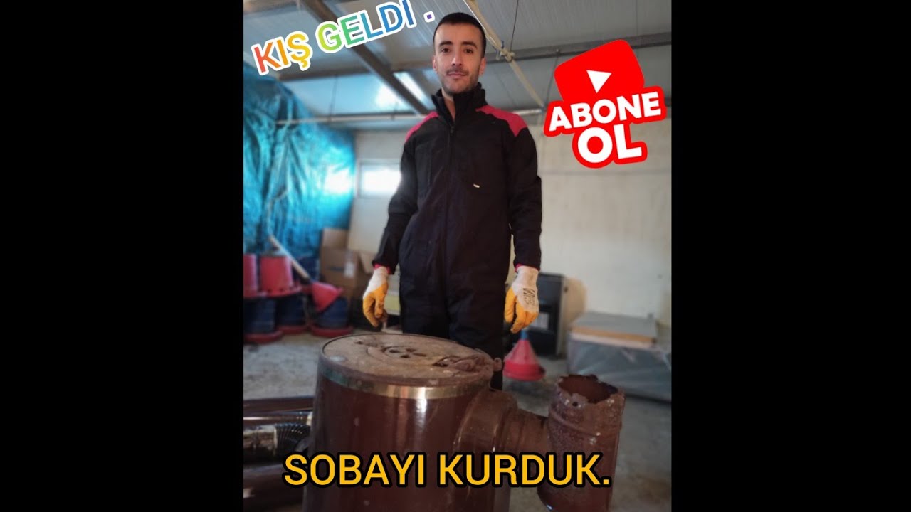 KIŞ GELDİ. KÜMESİ ISITMAK İÇİN SOBA KURDUK.