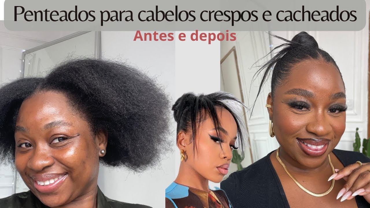 PENTEADO PARA CABELOS CRESPOS E CACHEADOS/ TUTORIAL #jumbo #penteados #curlyhair #cacheadas