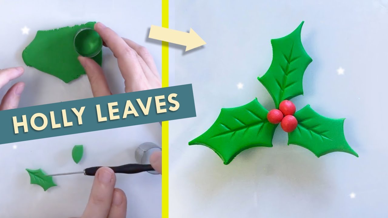 How to Make HOLLY | Christmas Polymer Clay Tutorial