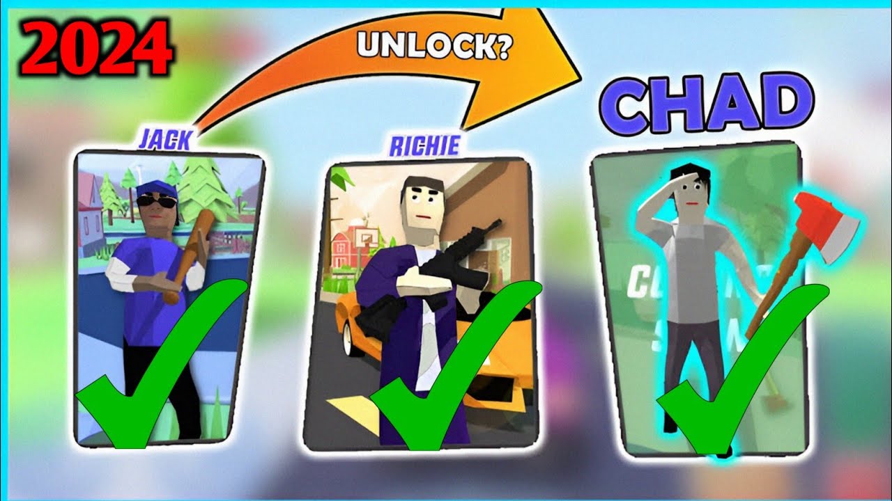2024 How To Unlock All Three Characters in Dude Theft Wars