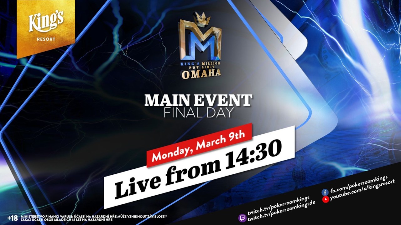 €1M GTD | 🇩🇪 👑 Tag 3 des €250 King's Million NLH Main Event @ King's Resort! - 🎙